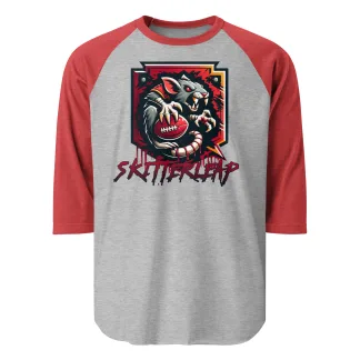 Skitterleap – Speed & Cunning 3/4 Sleeve Raglan Shirt For Ratmen Fans blood bowl merch skaven